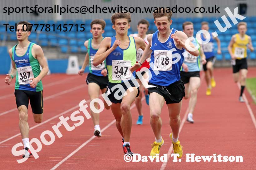 Mens  under-20s 800 metres, Northern Senior and Under-20s Track and Field Champs., Manchester. Photo: David T. Hewitson/Sports for All Pics